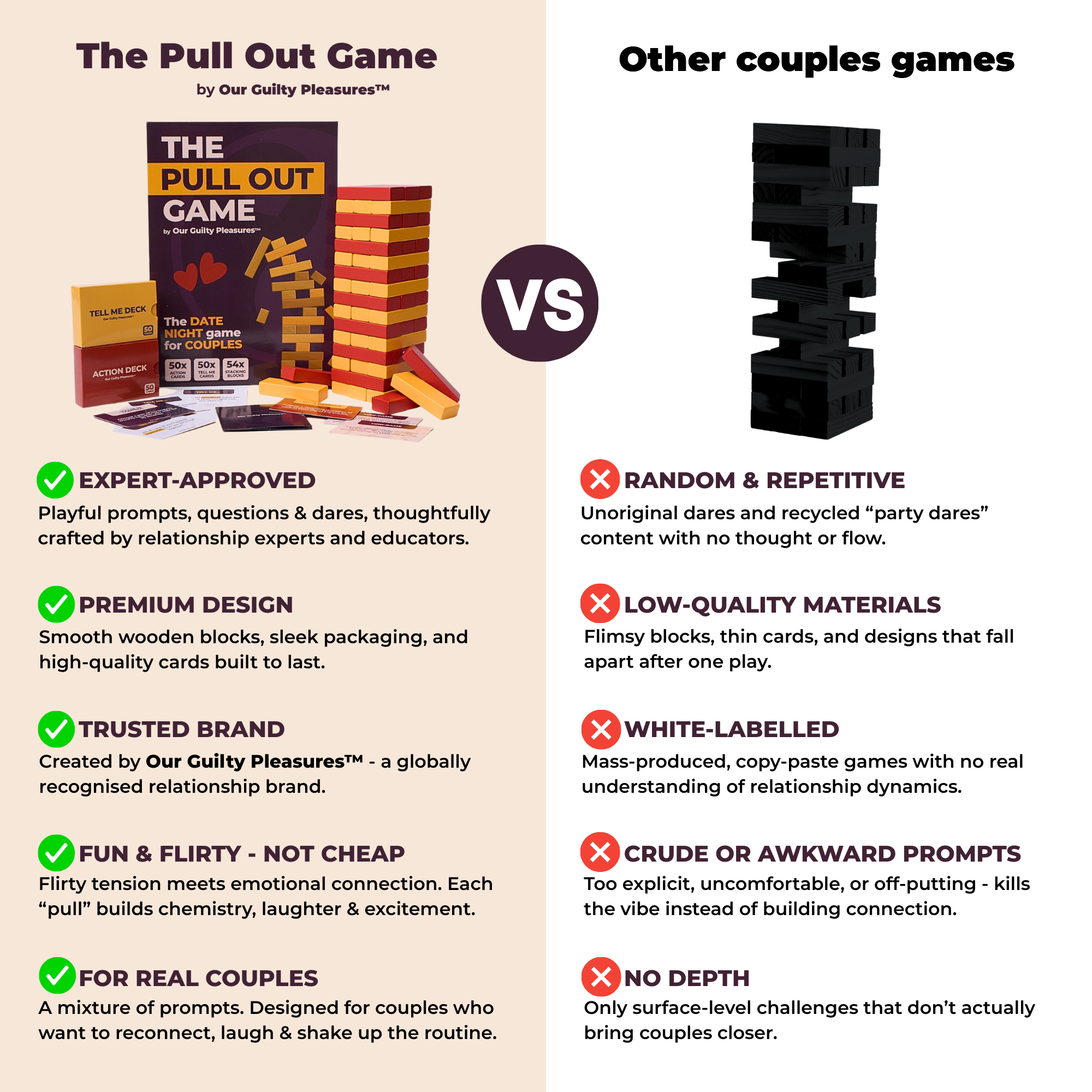 The Pull Out Game - Stacking Block Game For Couples